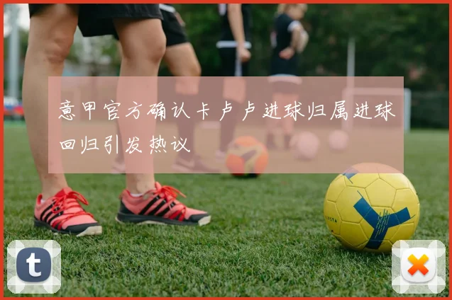 意甲官方确认卡卢卢进球归属进球回归引发热议